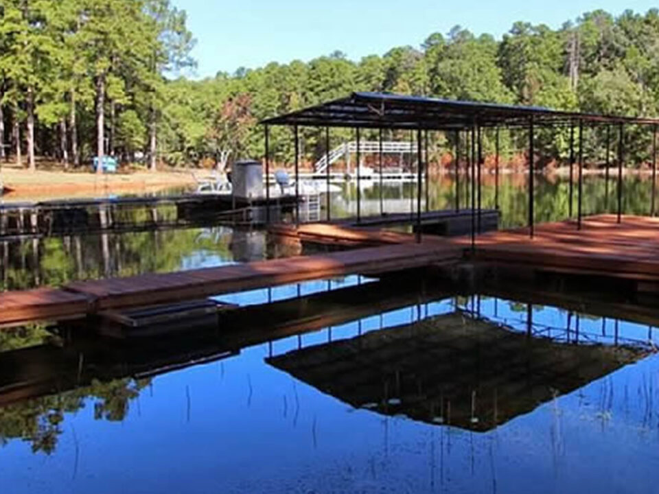 Fishing Docks In A Cove